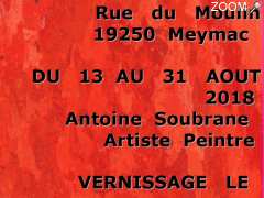 picture of Antoine  Soubrane  expose  ses  peintures  à  Meymac  